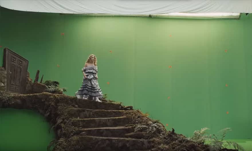 Alice In Wonderland kamera arkası